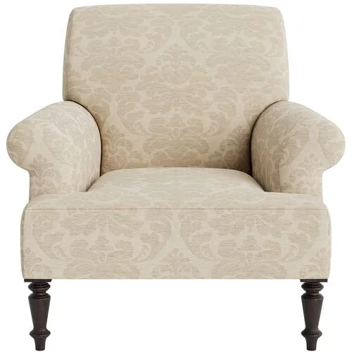 Marth Stewart Grady Chair - Skylands Damask - Handcrafted - Brown