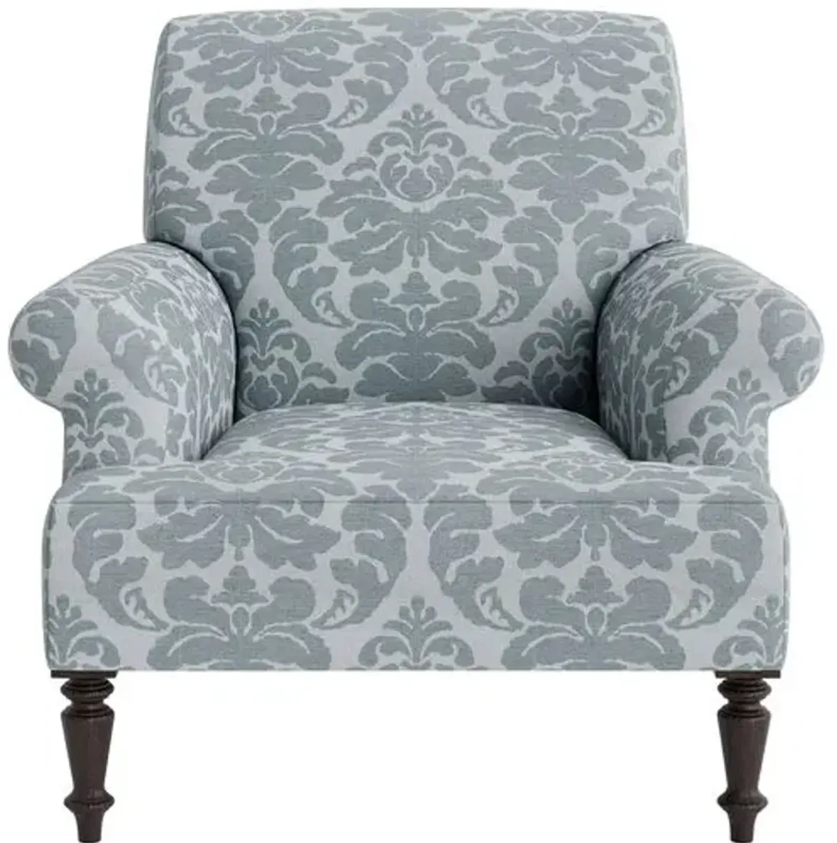 Marth Stewart Grady Chair - Skylands Damask - Handcrafted - Blue