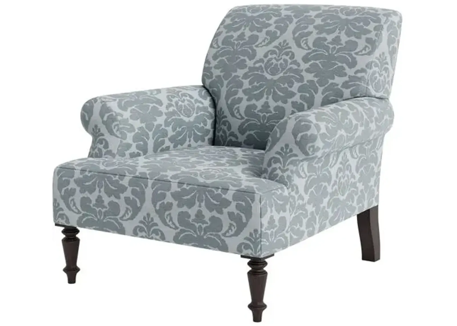 Marth Stewart Grady Chair - Skylands Damask - Handcrafted - Blue