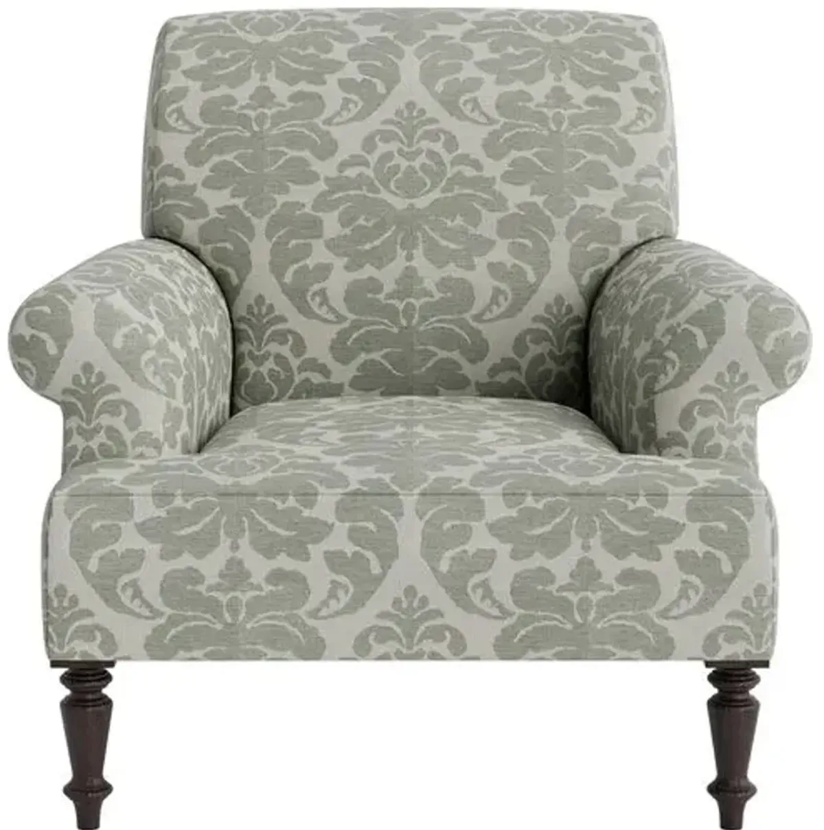 Marth Stewart Grady Chair - Skylands Damask - Handcrafted - Green