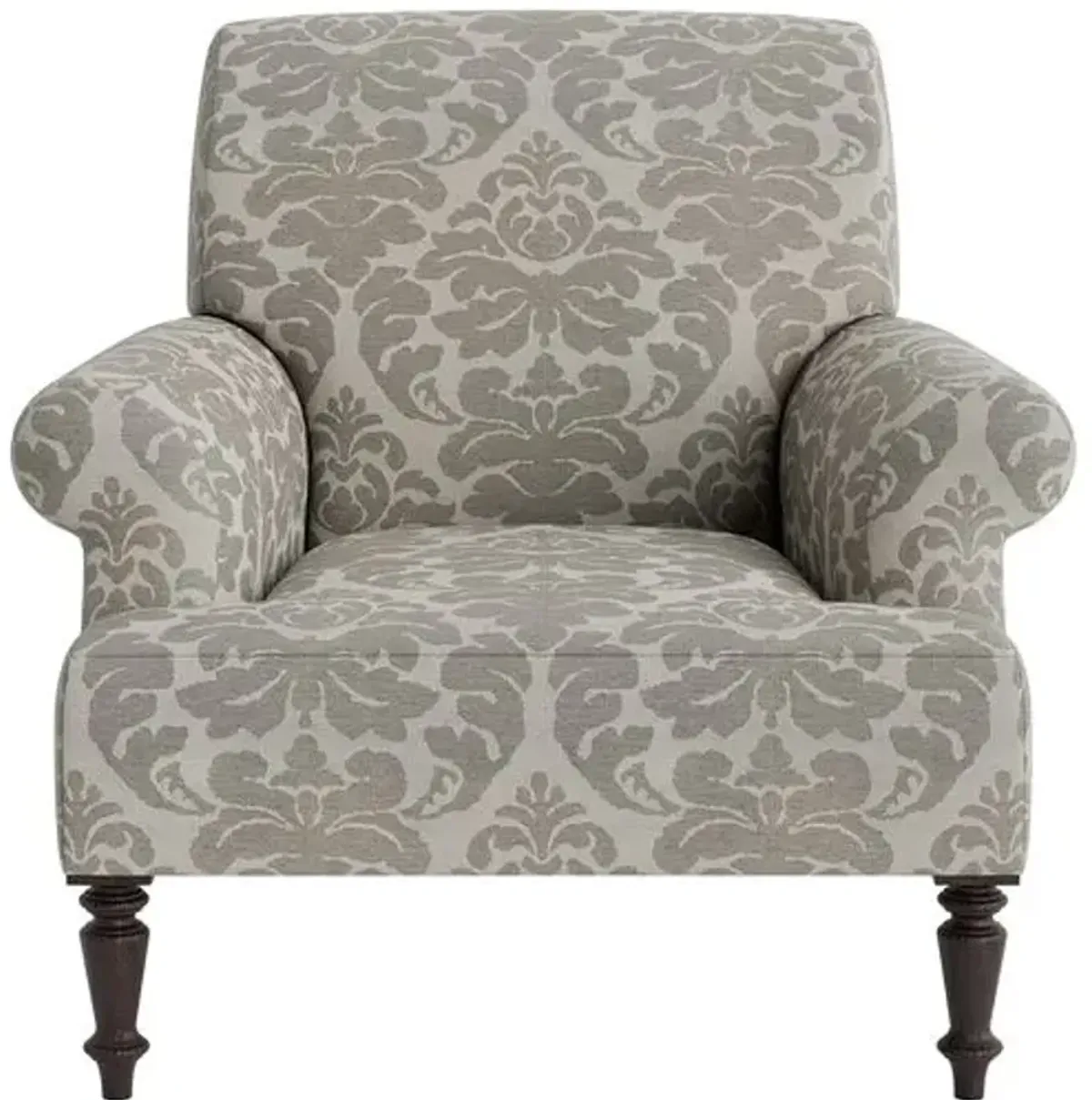 Marth Stewart Grady Chair - Skylands Damask - Handcrafted - Gray