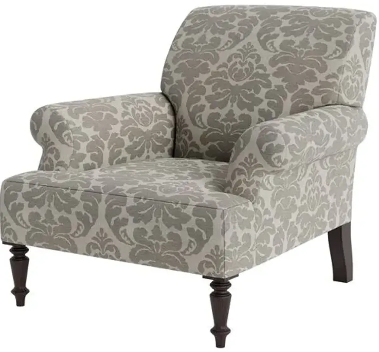 Marth Stewart Grady Chair - Skylands Damask - Handcrafted - Gray