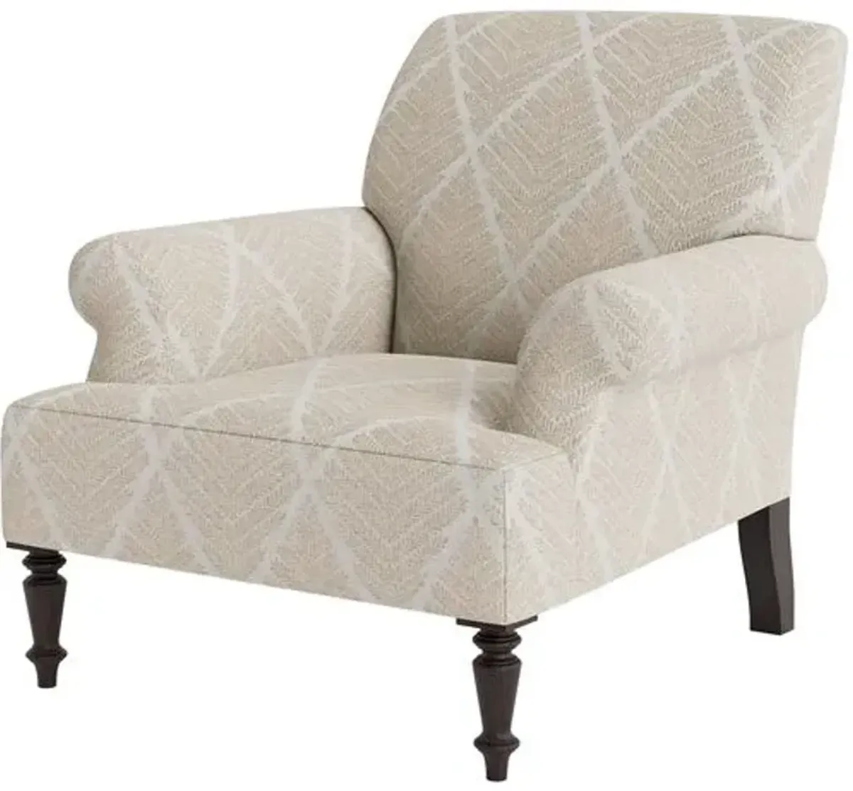 Marth Stewart Grady Chair - Bedford Jacquard - Handcrafted - Brown