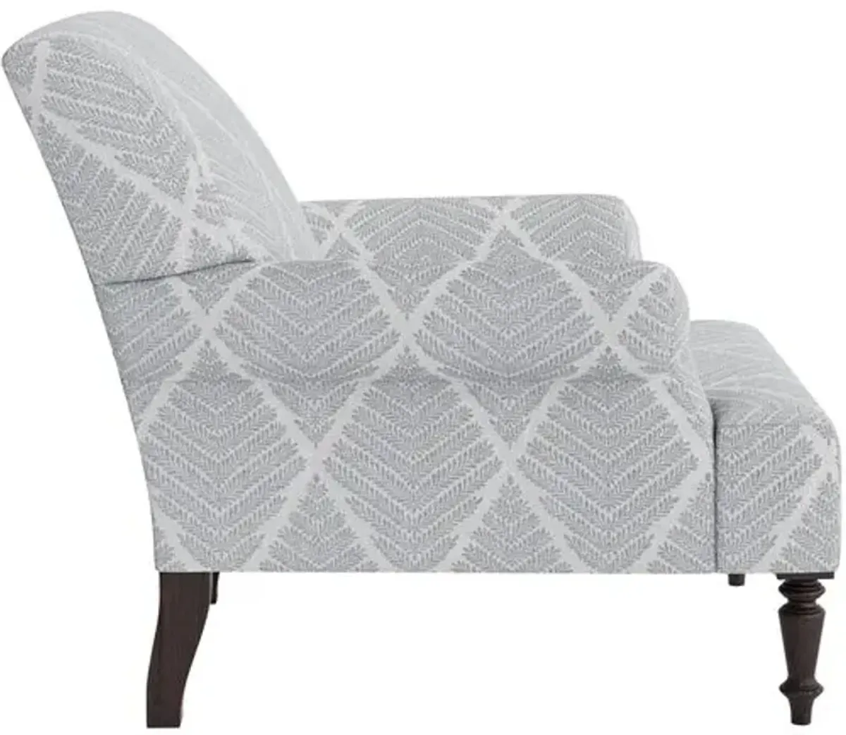 Marth Stewart Grady Chair - Bedford Jacquard - Handcrafted - Blue