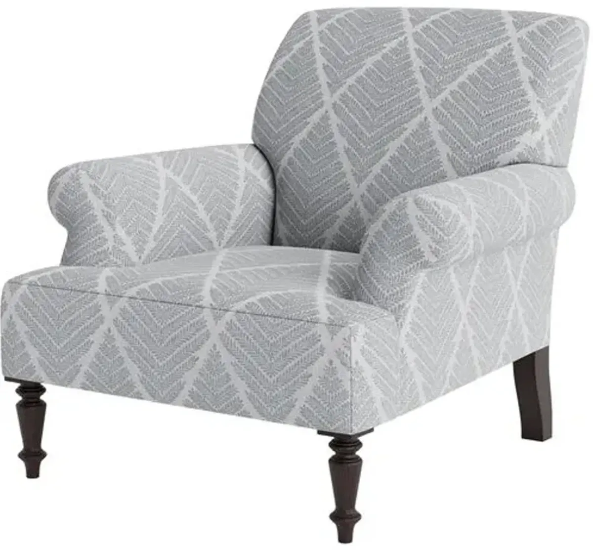 Marth Stewart Grady Chair - Bedford Jacquard - Handcrafted - Blue