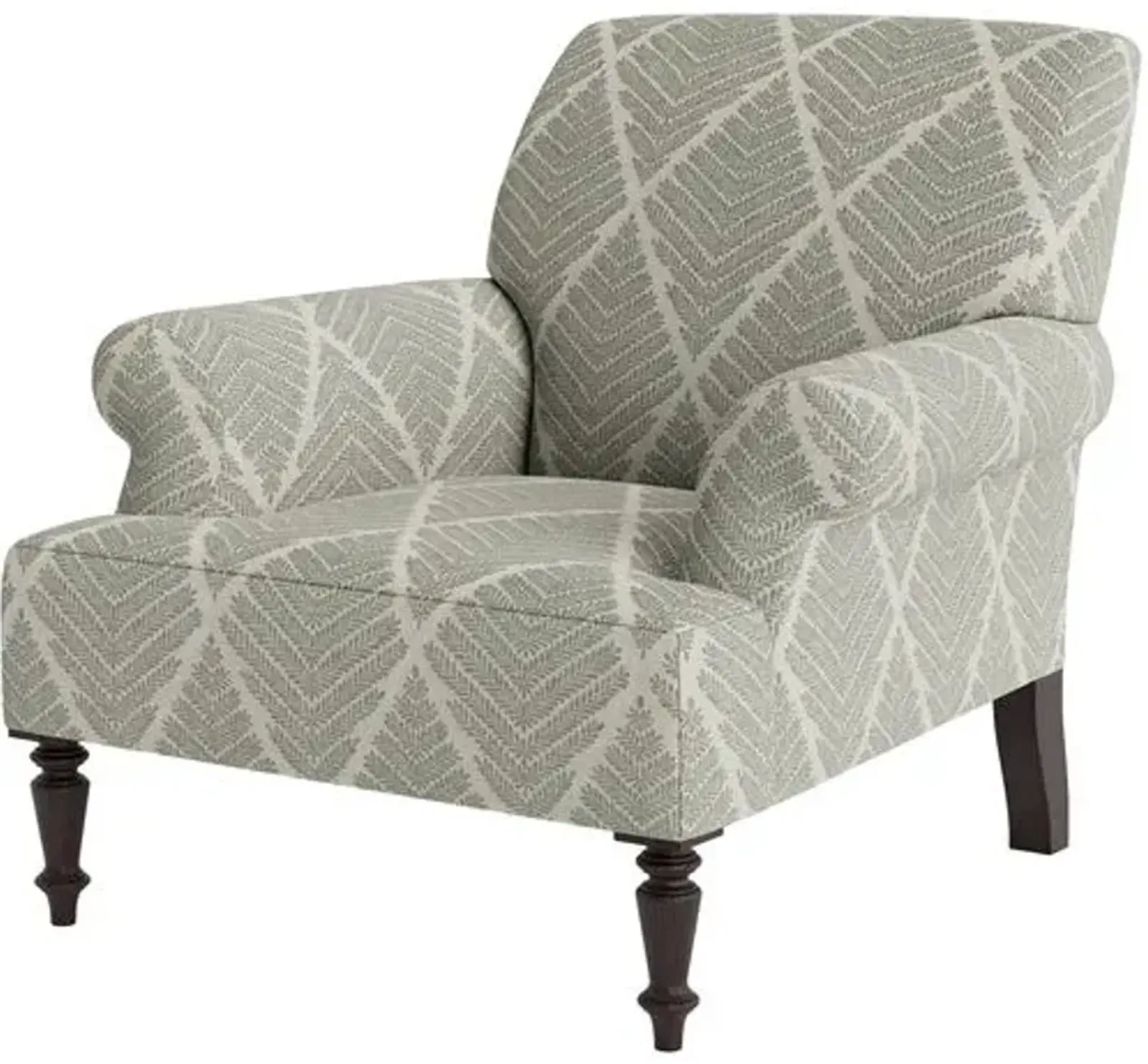 Marth Stewart Grady Chair - Bedford Jacquard - Handcrafted - Green