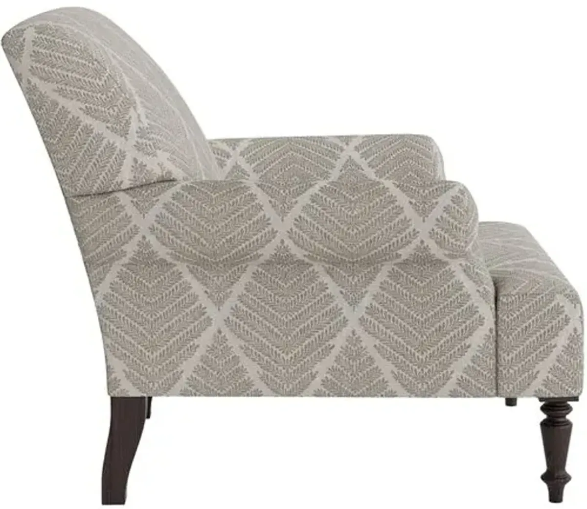 Marth Stewart Grady Chair - Bedford Jacquard - Handcrafted - Gray