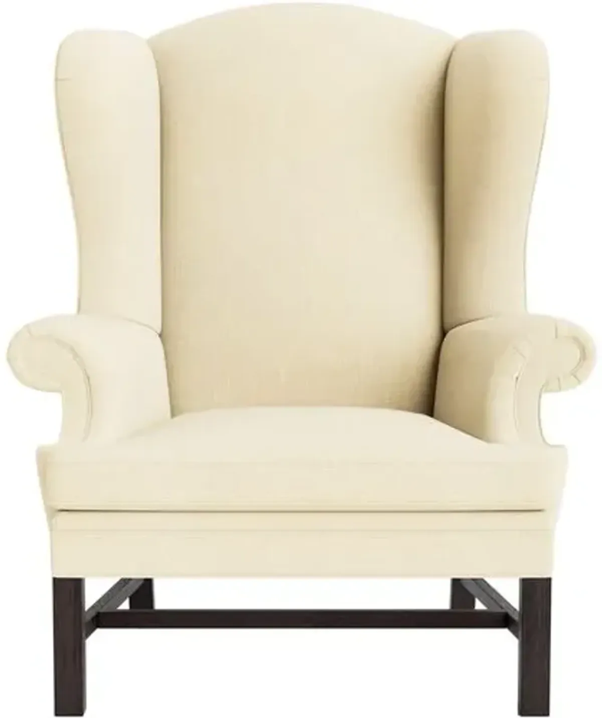 Marth Stewart Dearborne Wingback Chair - Lily Pond Linen Weave - Handcrafted in The USA - Beige - Comfortable, Stylish