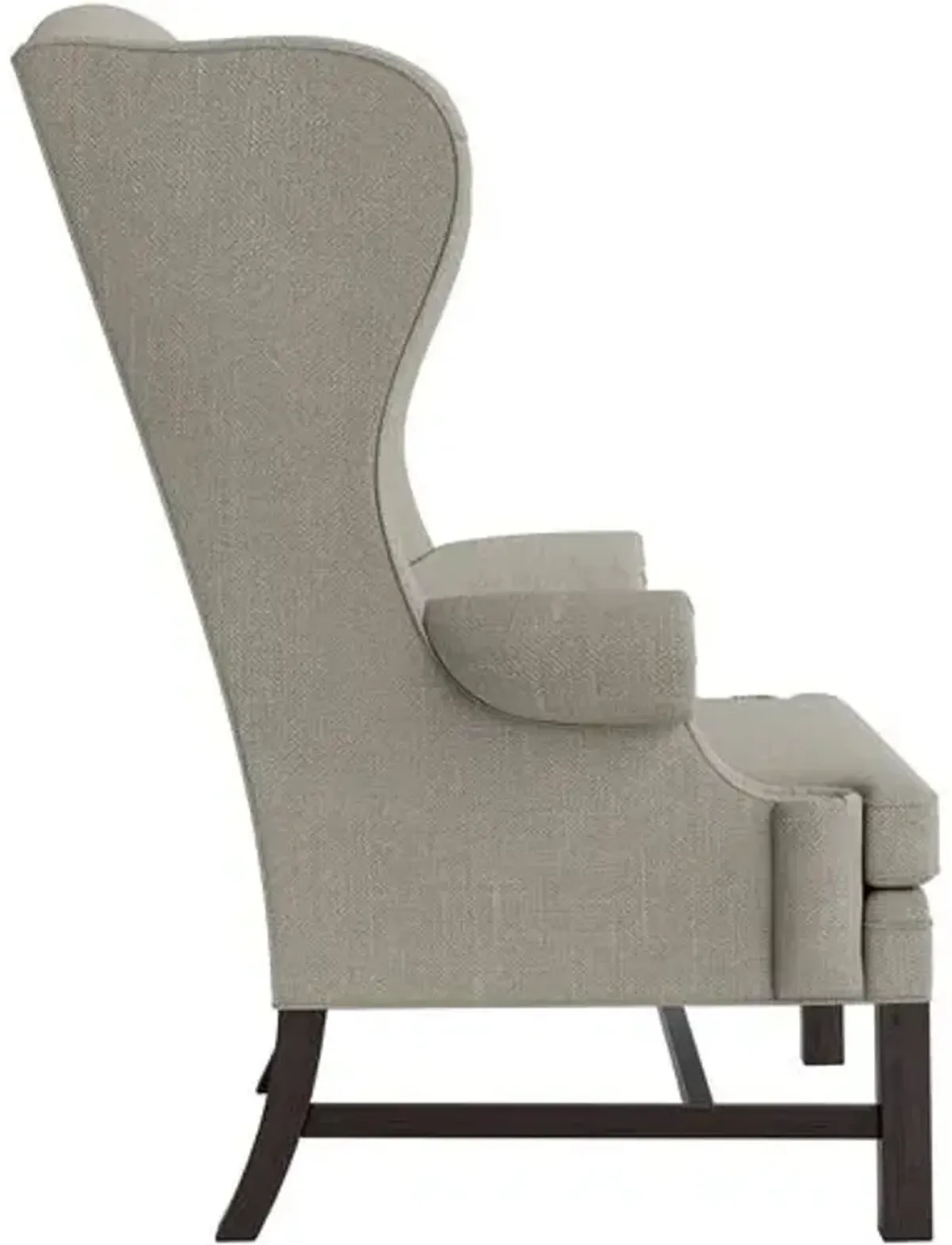 Marth Stewart Dearborne Wingback Chair - Lily Pond Linen Weave - Handcrafted in The USA - Gray - Comfortable, Stylish