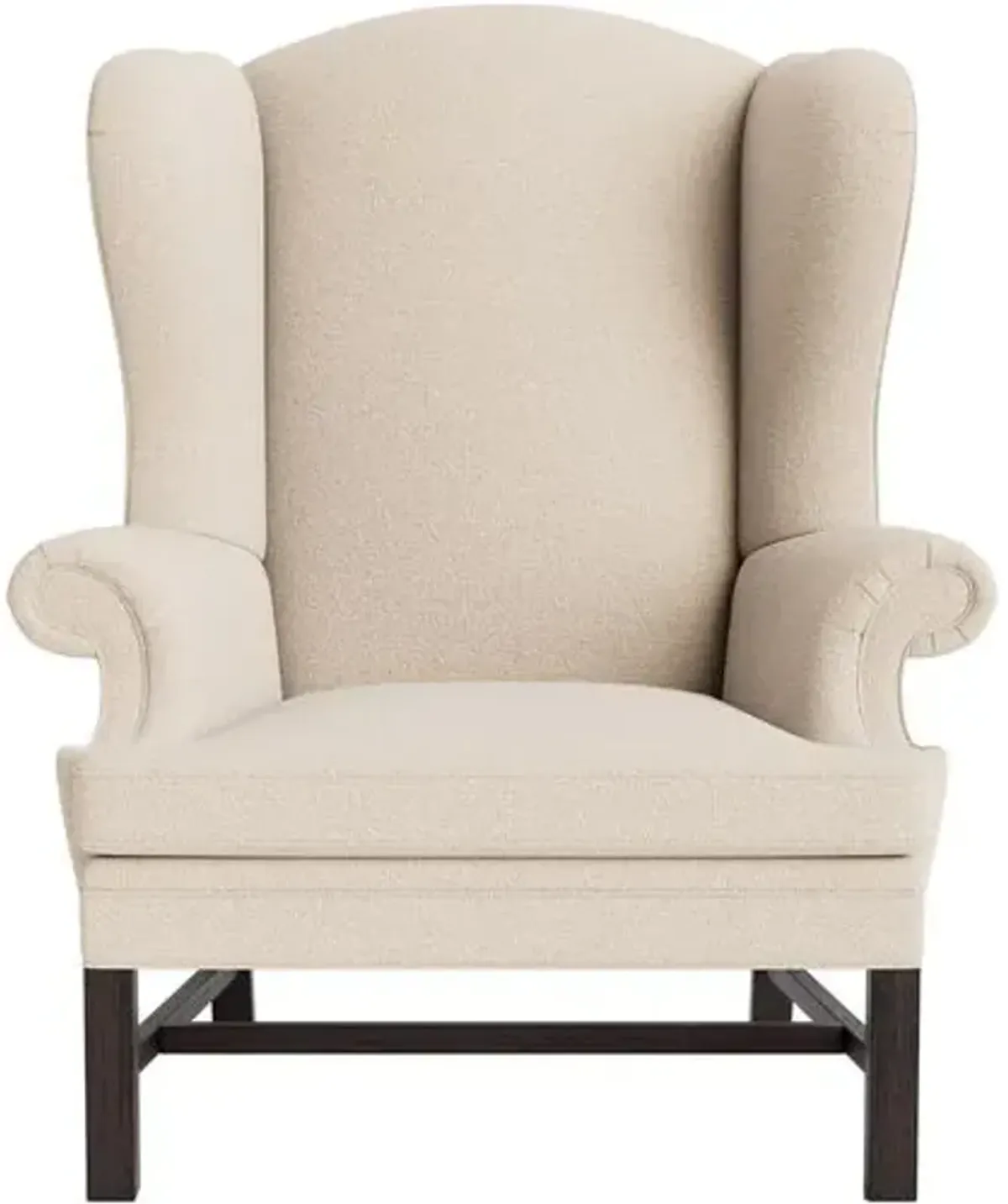 Marth Stewart Dearborne Wingback Chair - Perry Street Boucle - Handcrafted in The USA - Beige - Comfortable, Stylish