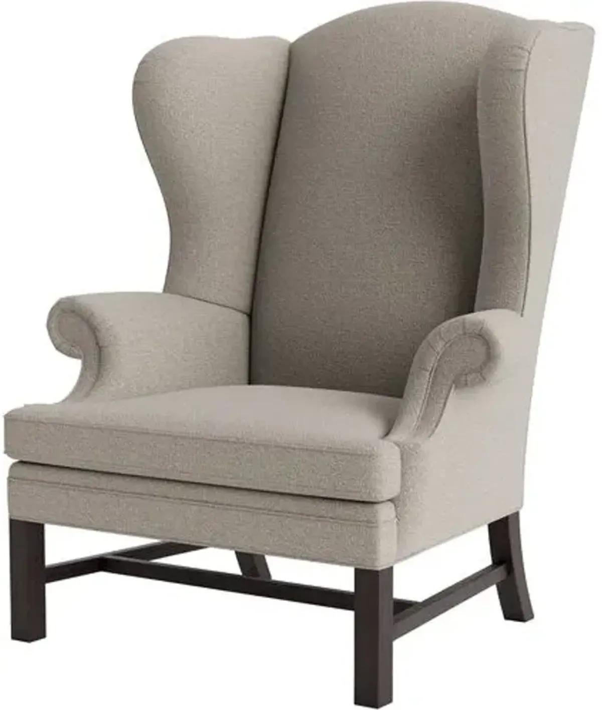 Marth Stewart Dearborne Wingback Chair - Perry Street Boucle - Handcrafted in The USA - Gray - Comfortable, Stylish