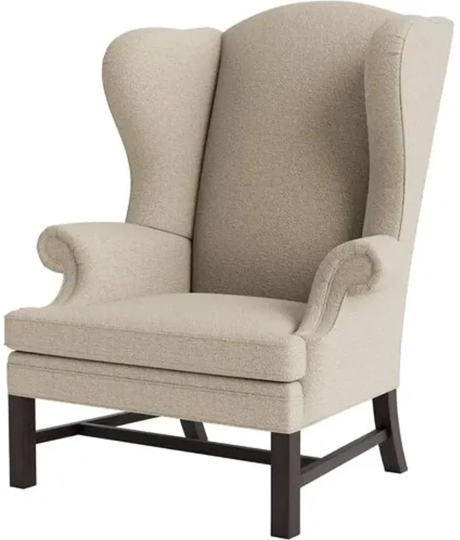 Marth Stewart Dearborne Wingback Chair - Perry Street Boucle - Handcrafted in The USA - Brown - Comfortable, Stylish