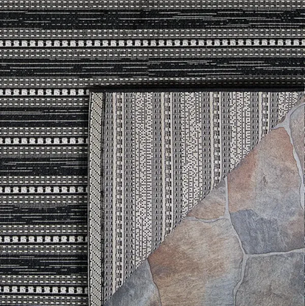 Afuera Beachcomber Indoor/Outdoor Rug, Onyx