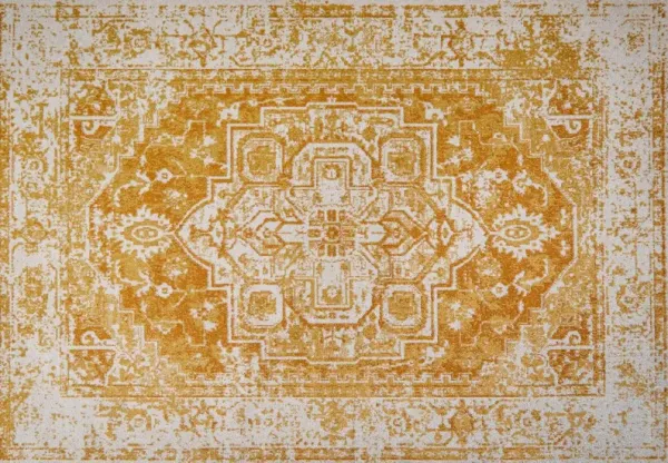 Chance Rug, Orange/White