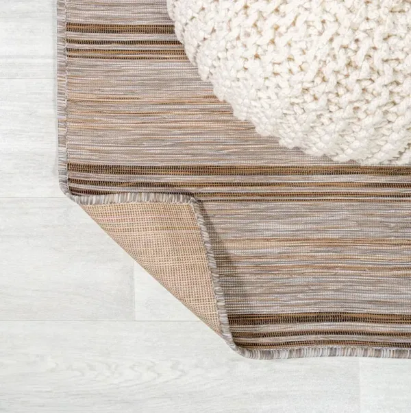 Tov Modern Indoor/Outdoor Rug, Brown/Natural