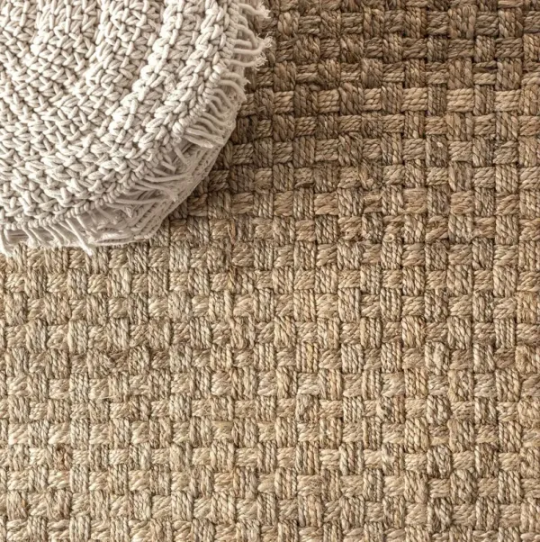 Terra Hand Woven Jute Rug, Natural