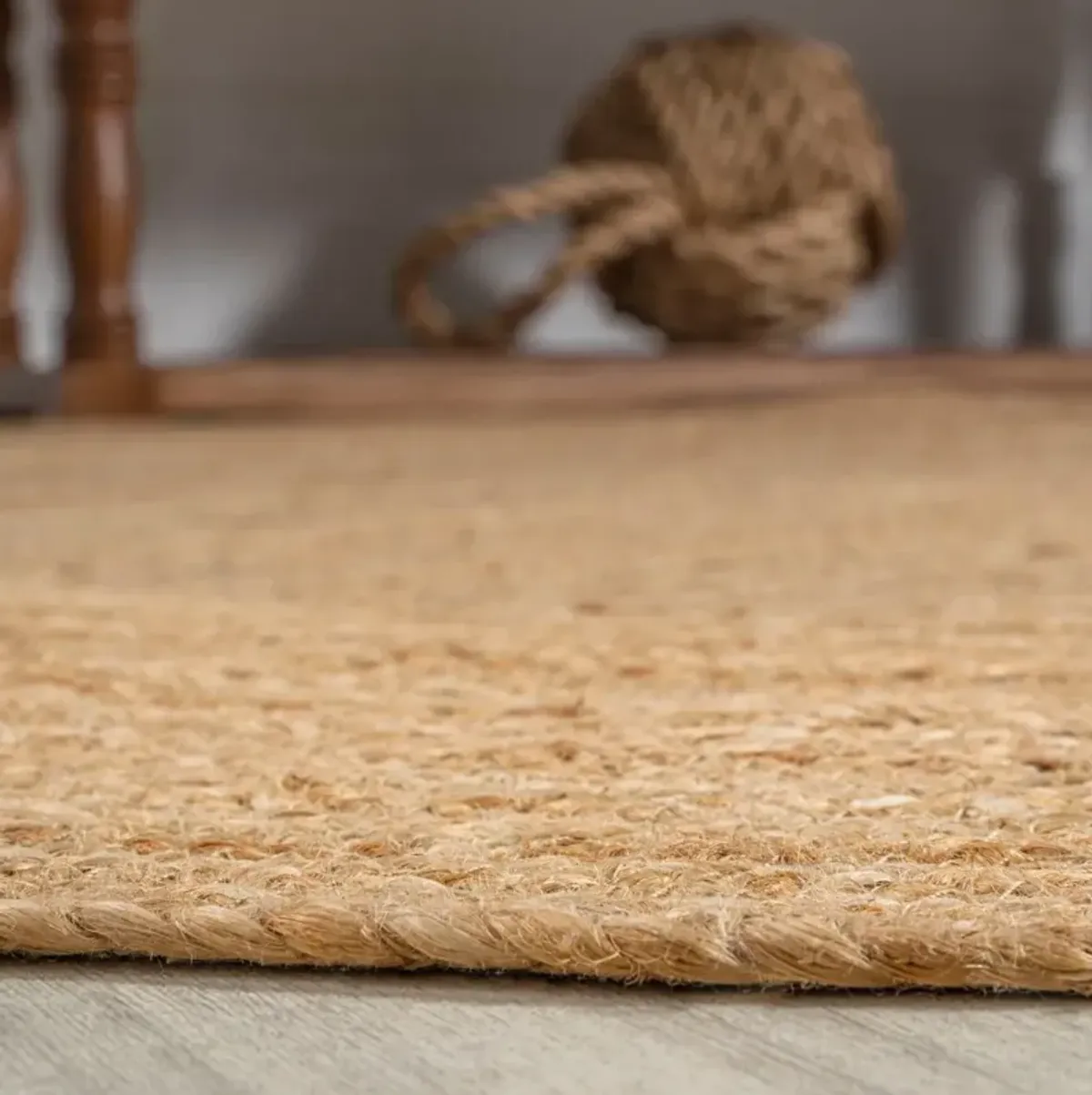 Harmony Jute Circle Rug, Natural