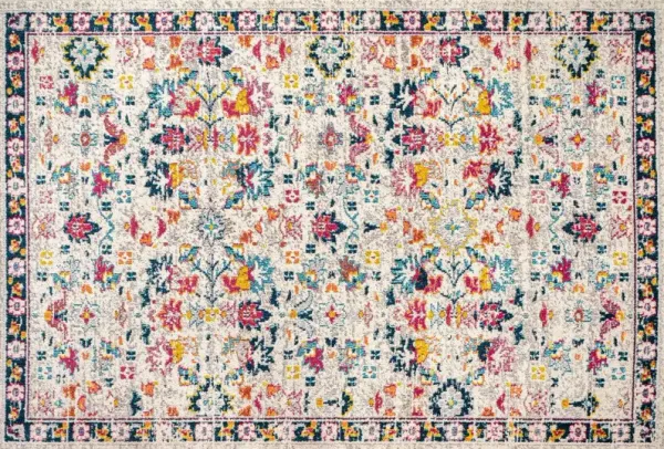 Modern Persian Rug, Beige/Multi