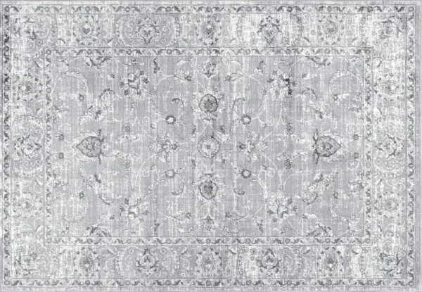 Modern Persian Vintage Rug, Light Grey