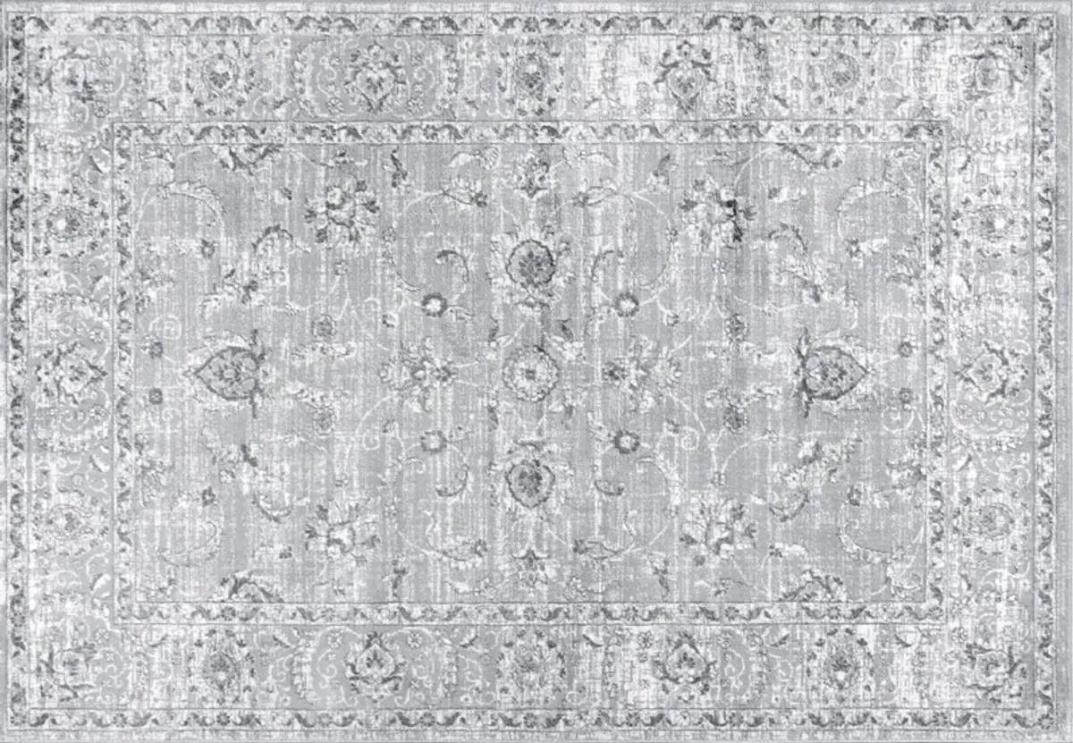 Modern Persian Vintage Rug, Light Grey
