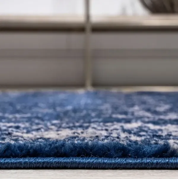 Sole Modern Persian Rug, Navy