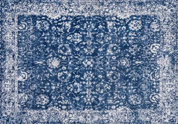 Sole Modern Persian Rug, Navy