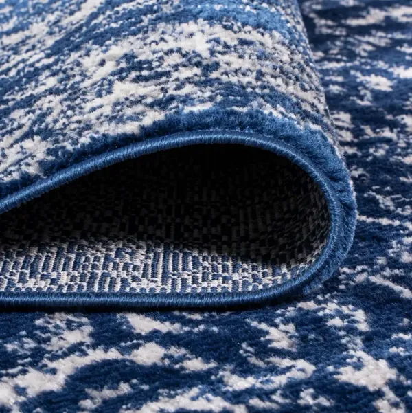Sole Modern Persian Rug, Navy
