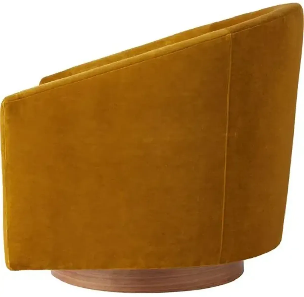 Benson Swivel Chair - Ochre Velvet Crypton - Handcrafted