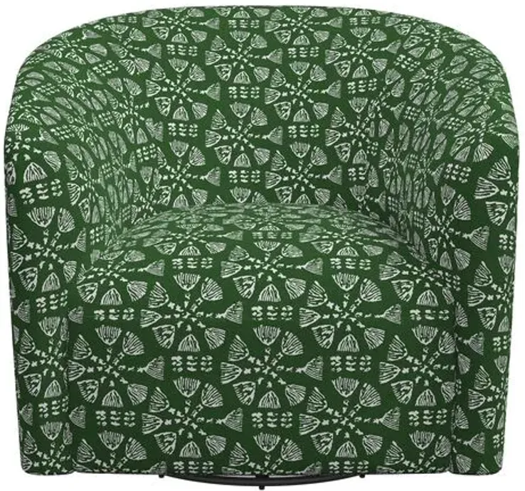 Amrit Swivel Chair - Pratham Green