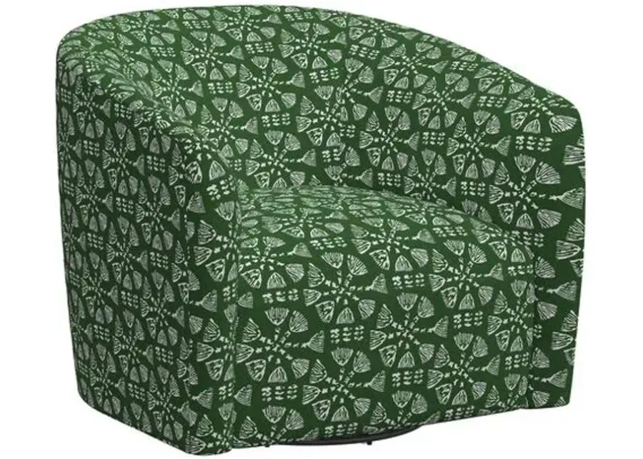 Amrit Swivel Chair - Pratham Green