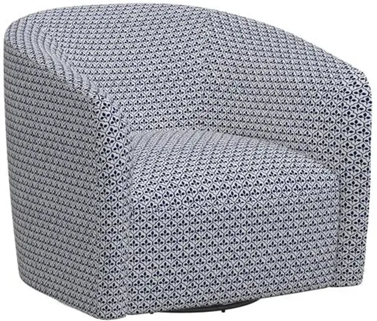 Amrit Swivel Chair - Sadhil Blue