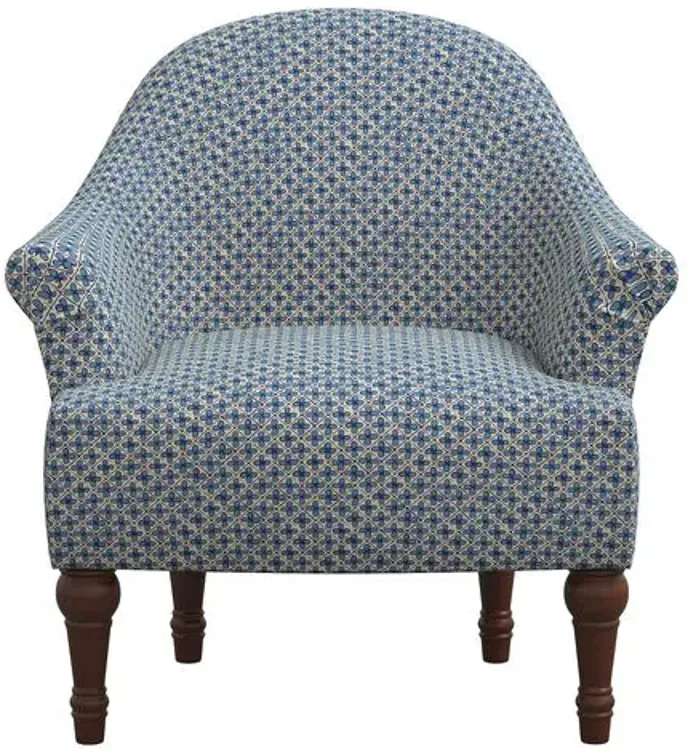 Preeti Accent Chair - Aalap Blue, Comfortable, Durable, Cushioned