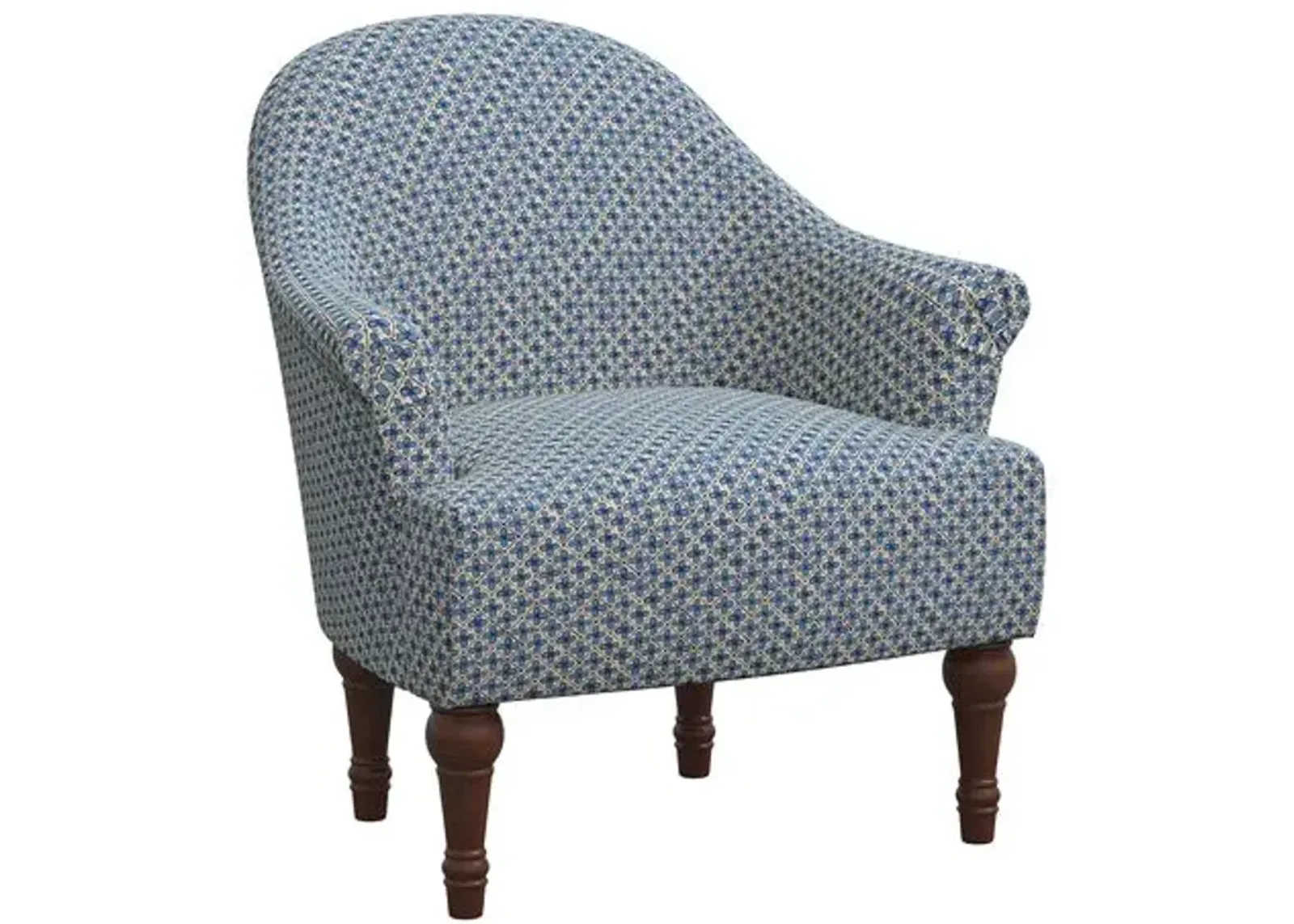 Preeti Accent Chair - Aalap Blue, Comfortable, Durable, Cushioned