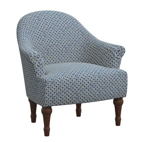 Preeti Accent Chair - Aalap Blue, Comfortable, Durable, Cushioned