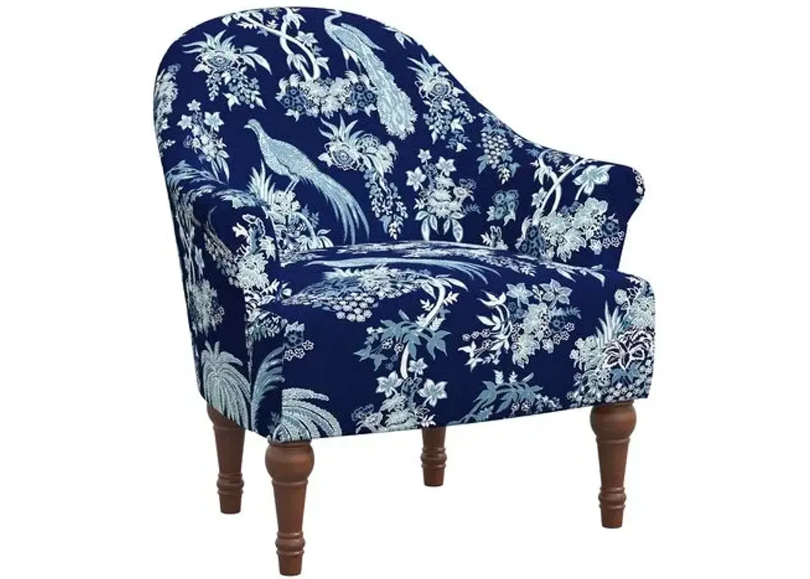 Preeti Accent Chair - Daman Blue, Comfortable, Durable, Cushioned