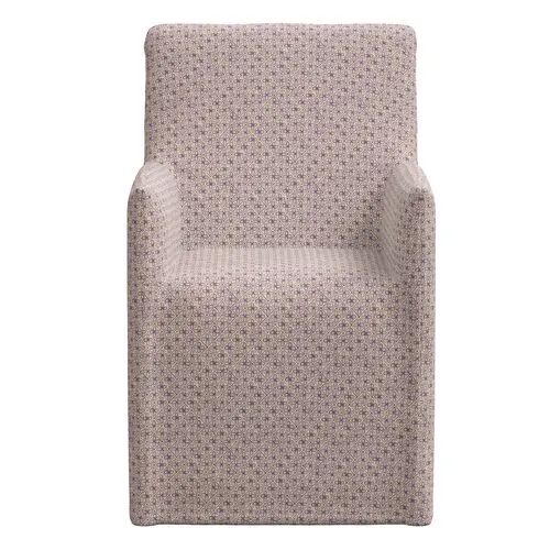 Rekha Slipcover Dining Chair - Aalap - Purple