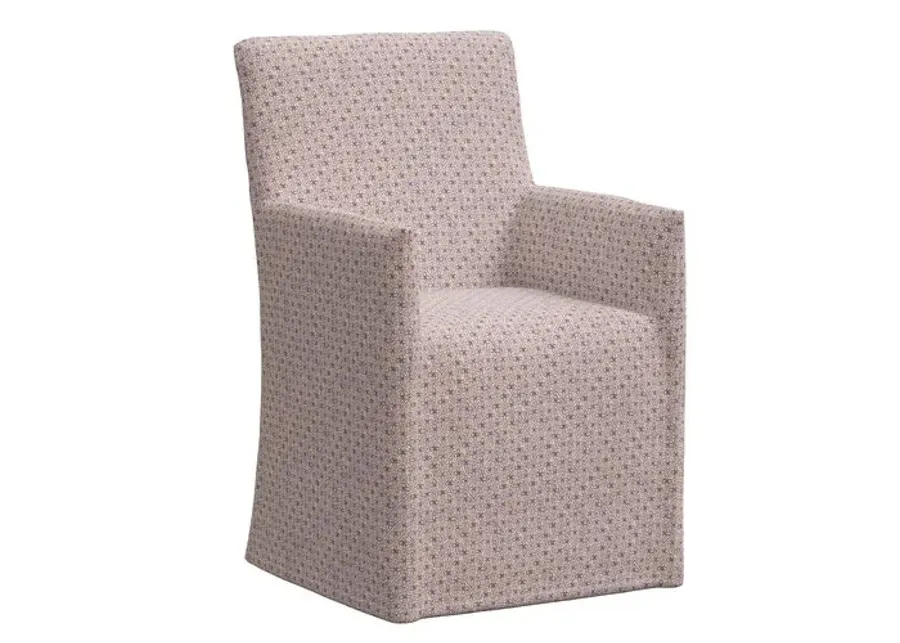 Rekha Slipcover Dining Chair - Aalap - Purple