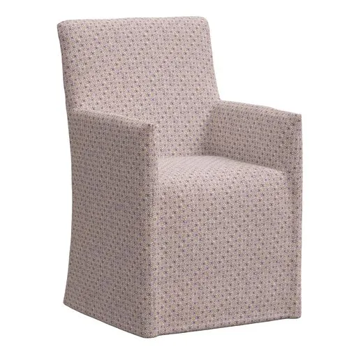 Rekha Slipcover Dining Chair - Aalap - Purple