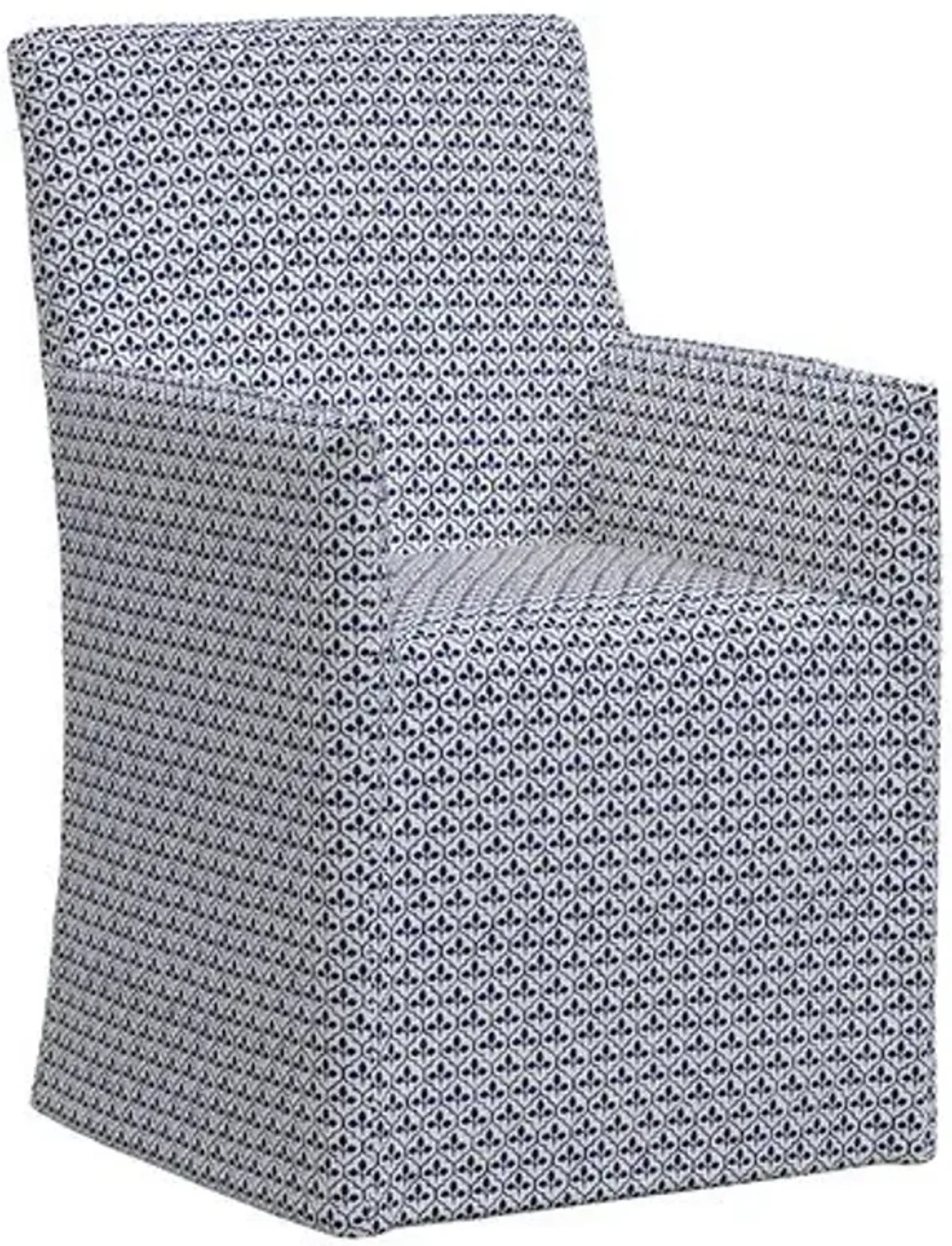 Rekha Slipcover Dining Chair - Sadhil - Blue