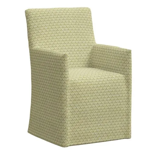 Rekha Slipcover Dining Chair - Sadhil - Green