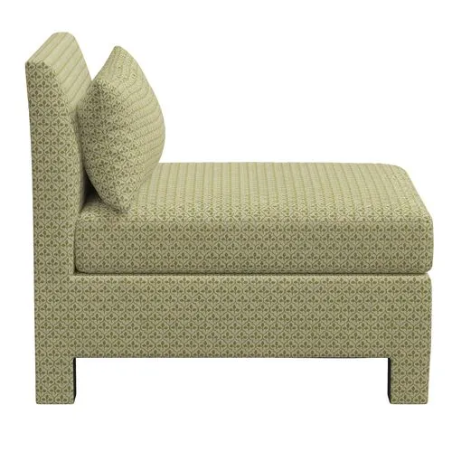 Sameera Armless Chair - Sadhil Moss - Green