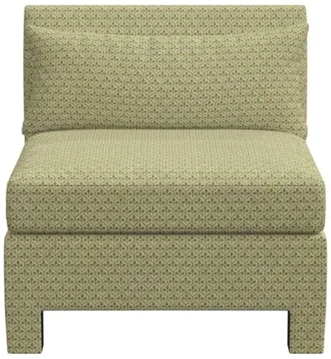 Sameera Armless Chair - Sadhil Moss - Green