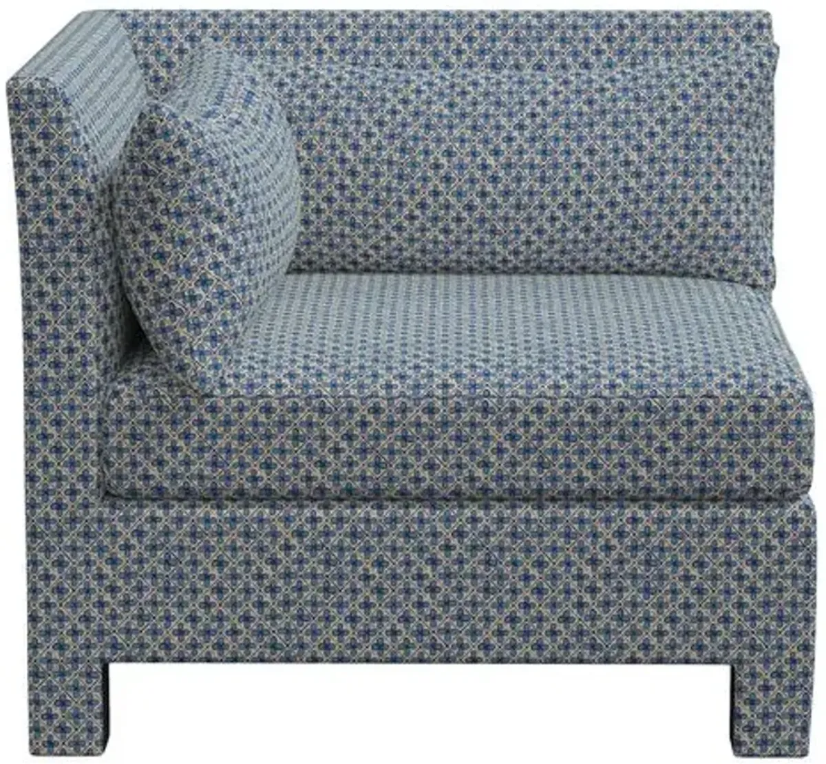 Sameera Corner Chair - Aalap Blue