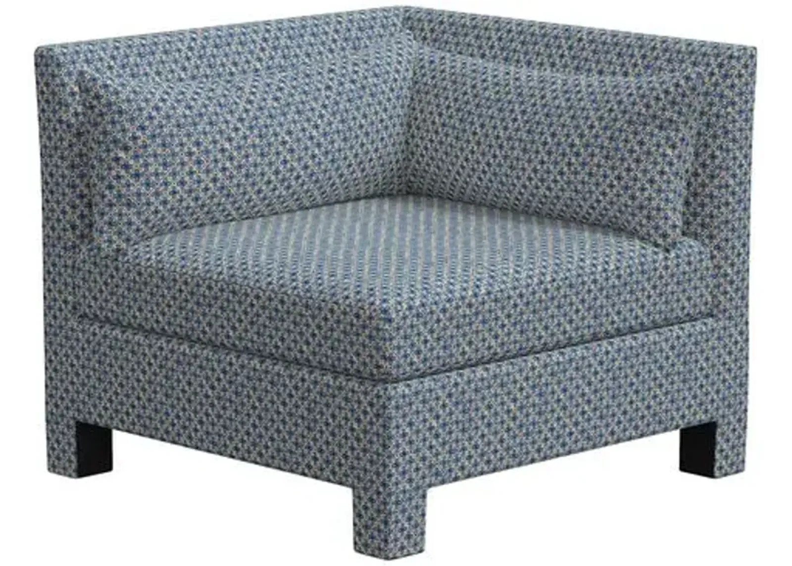 Sameera Corner Chair - Aalap Blue