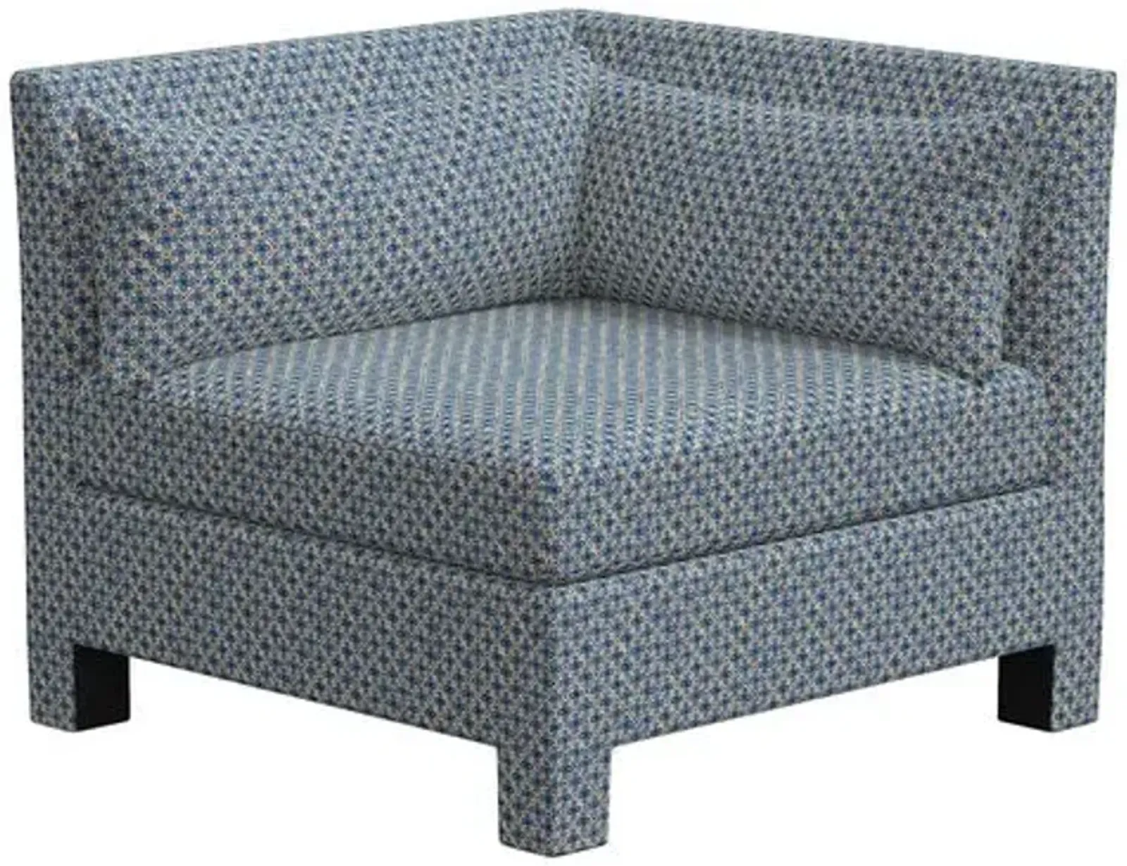 Sameera Corner Chair - Aalap Blue