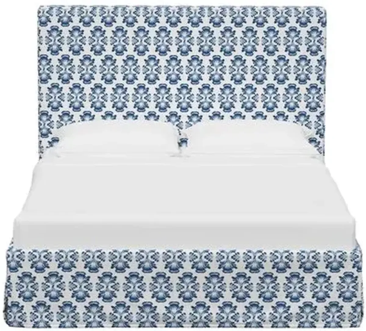 Shona Slipcover Bed - Bamana Lapis - Blue