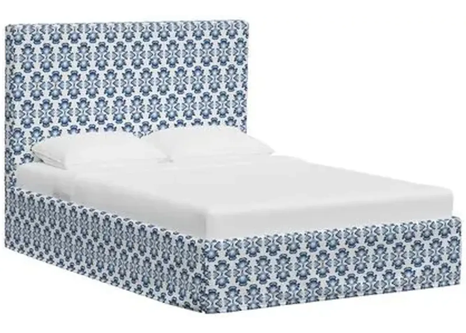 Shona Slipcover Bed - Bamana Lapis - Blue