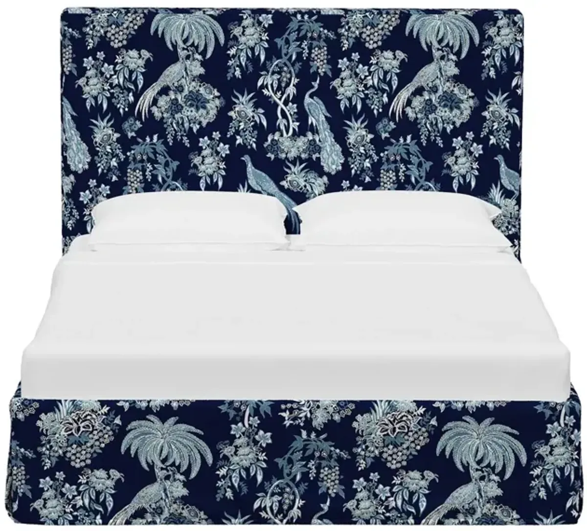 Shona Slipcover Bed, Daman Blue