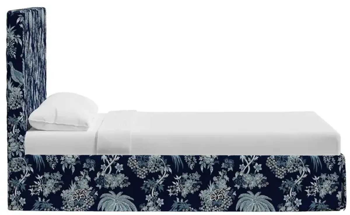 Shona Slipcover Bed, Daman Blue