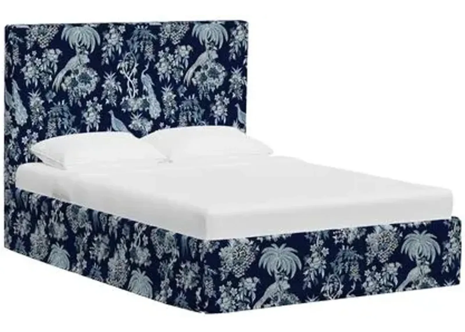 Shona Slipcover Bed - Daman Blue